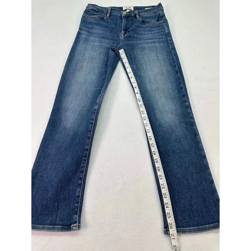 FRAME Le High Straight Jeans Size 29 Medium Wash High Rise Straight Leg Denim - Picture 8 of 13